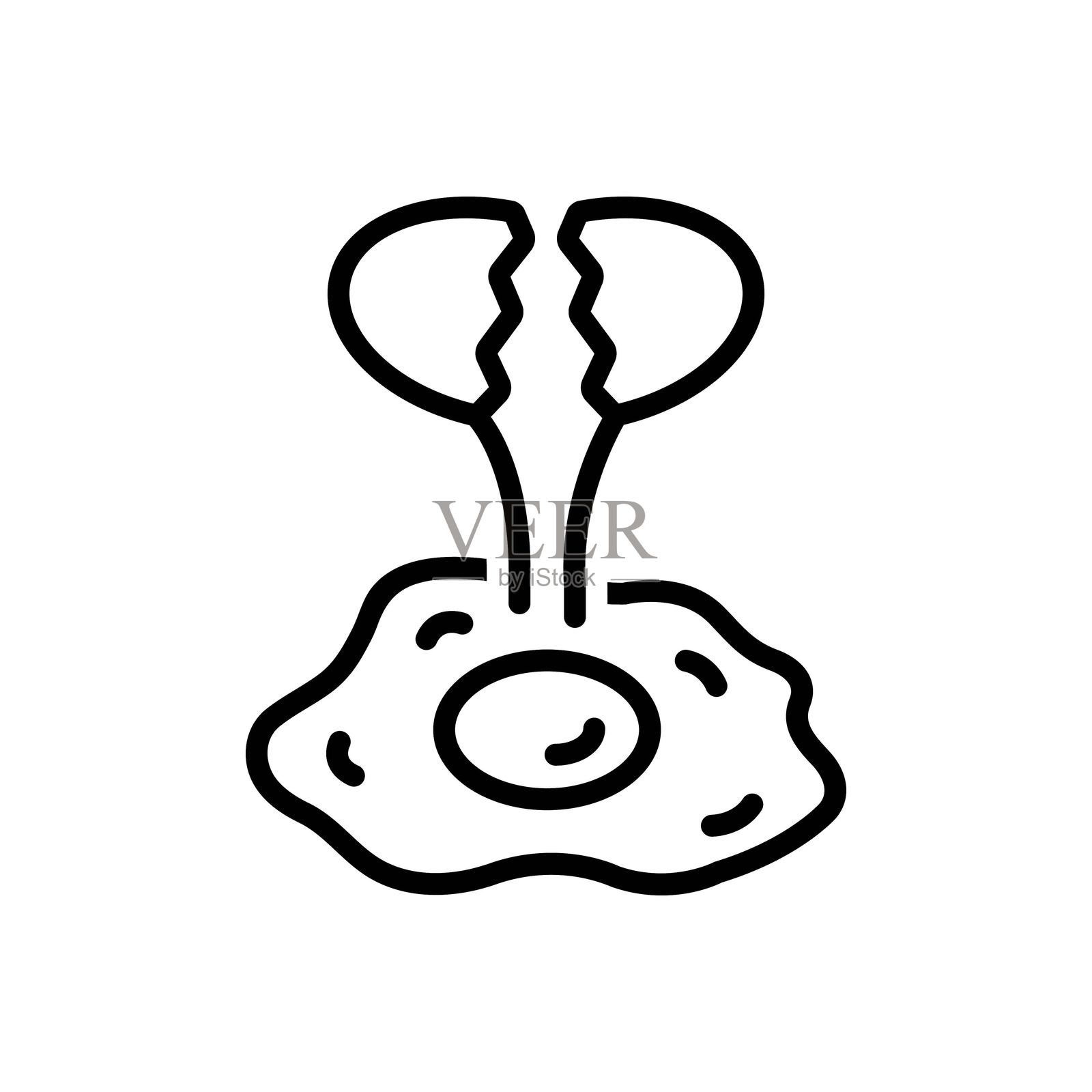 煎蛋插画图片素材