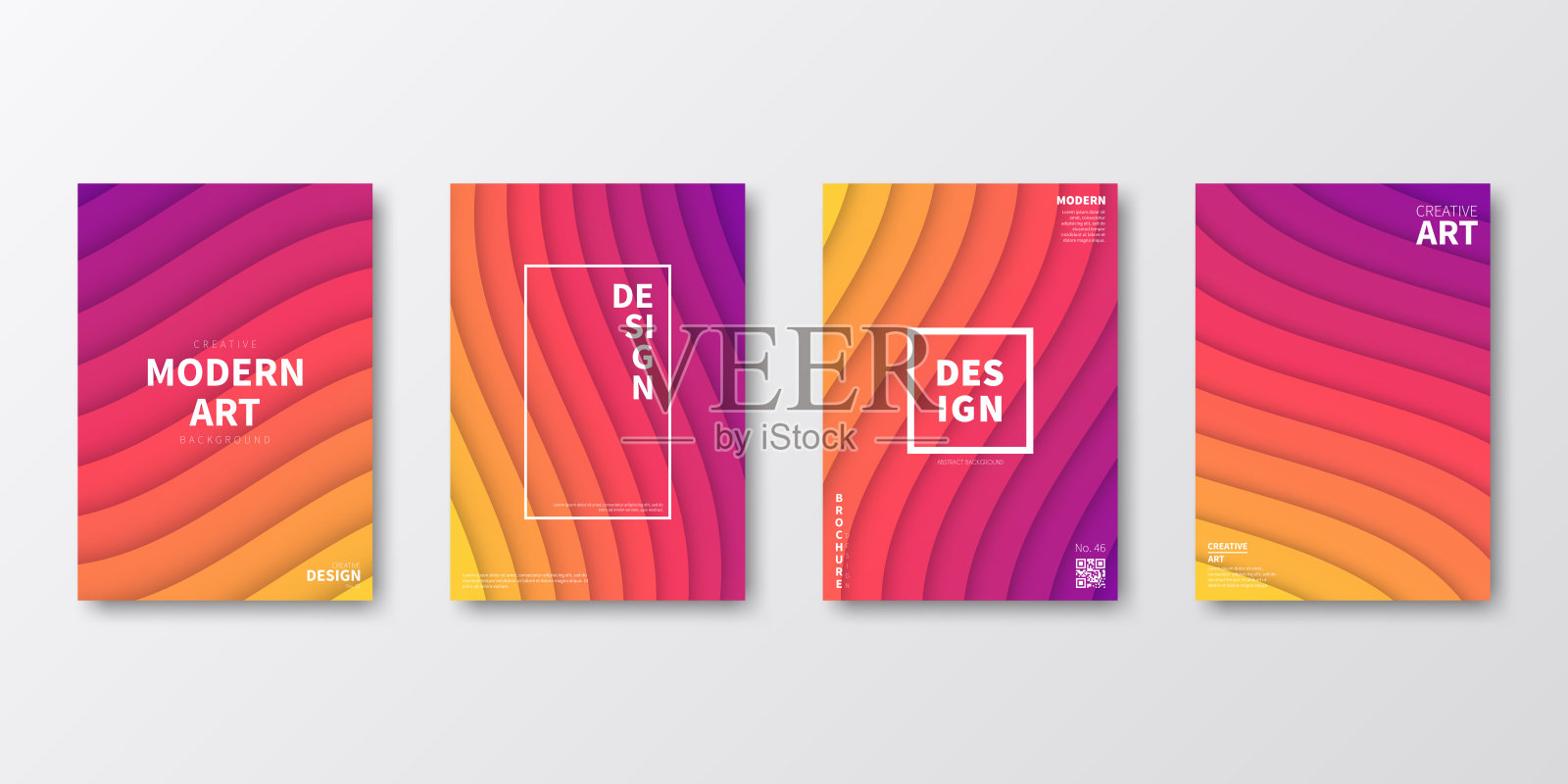 宣传册模板布局，橙色封面设计，商业年度报告，传单，杂志插画图片素材