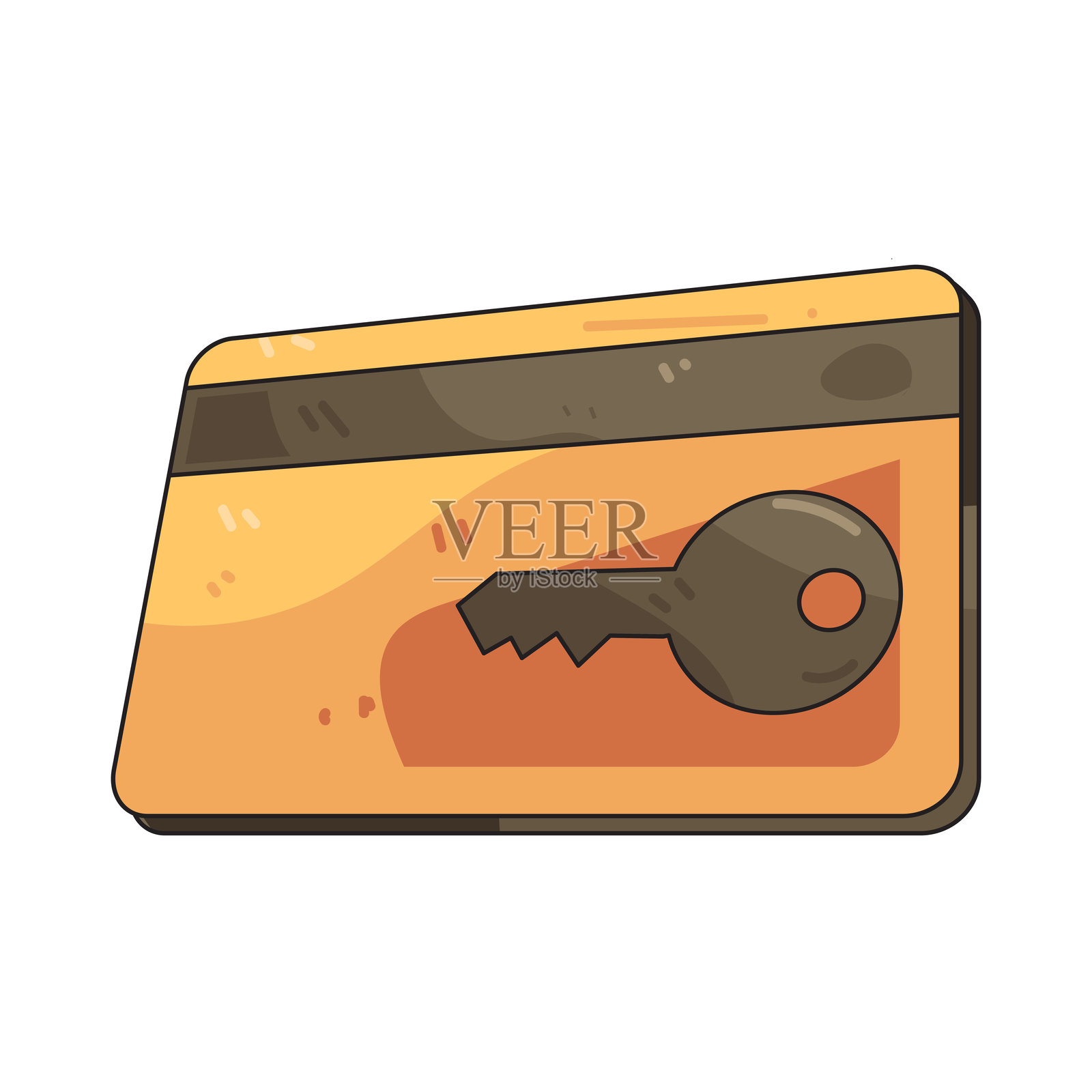 钥匙卡插画图片素材