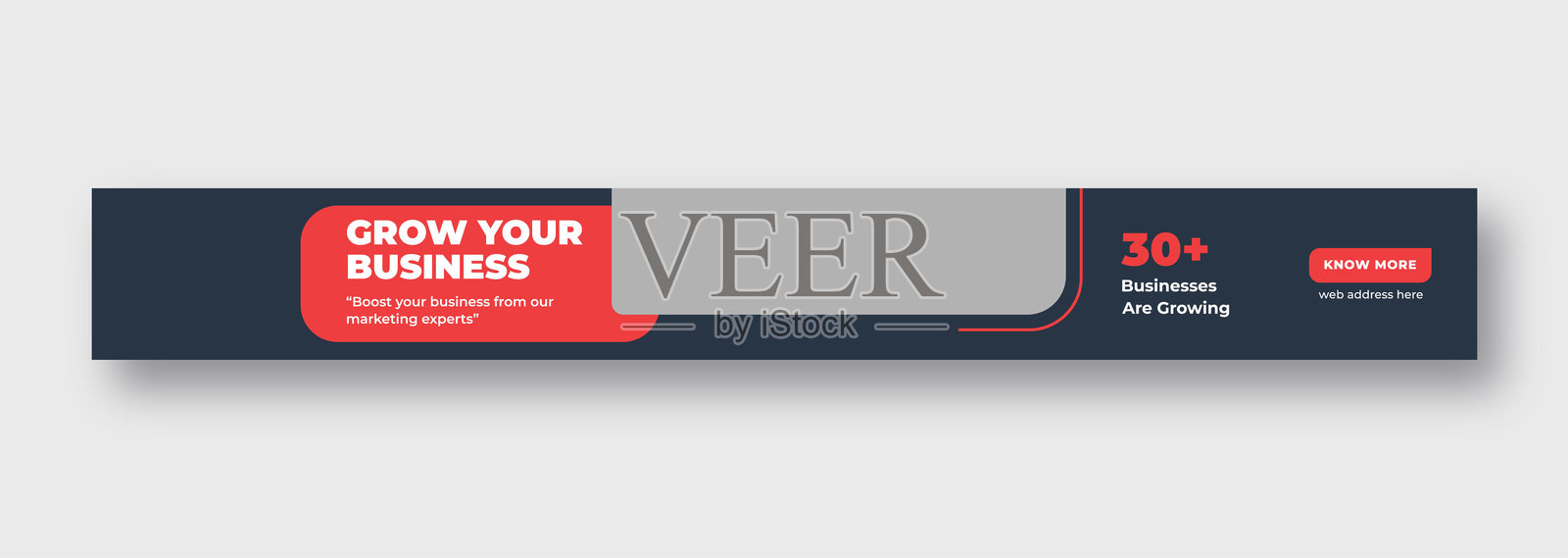 增长业务，数字营销社交媒体封面网页横幅模板插画图片素材