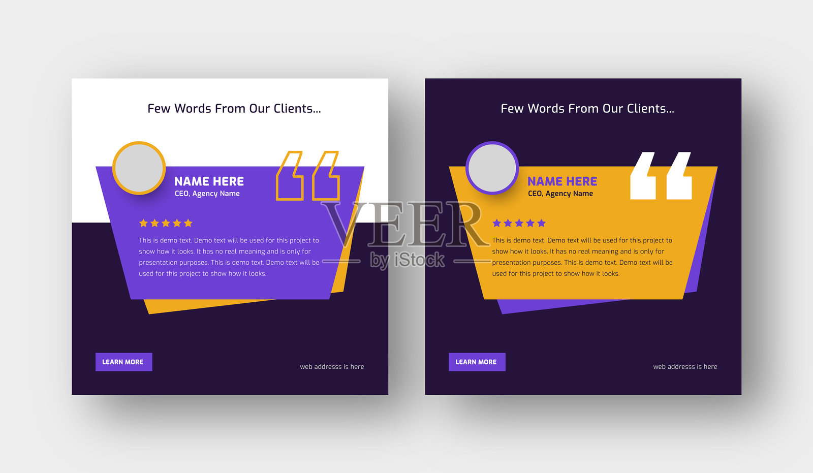 客户反馈和推荐，客户评价社交媒体帖子网页横幅插画图片素材