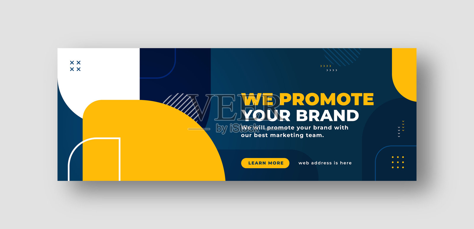 数字营销社交媒体封面网页横幅模板插画图片素材