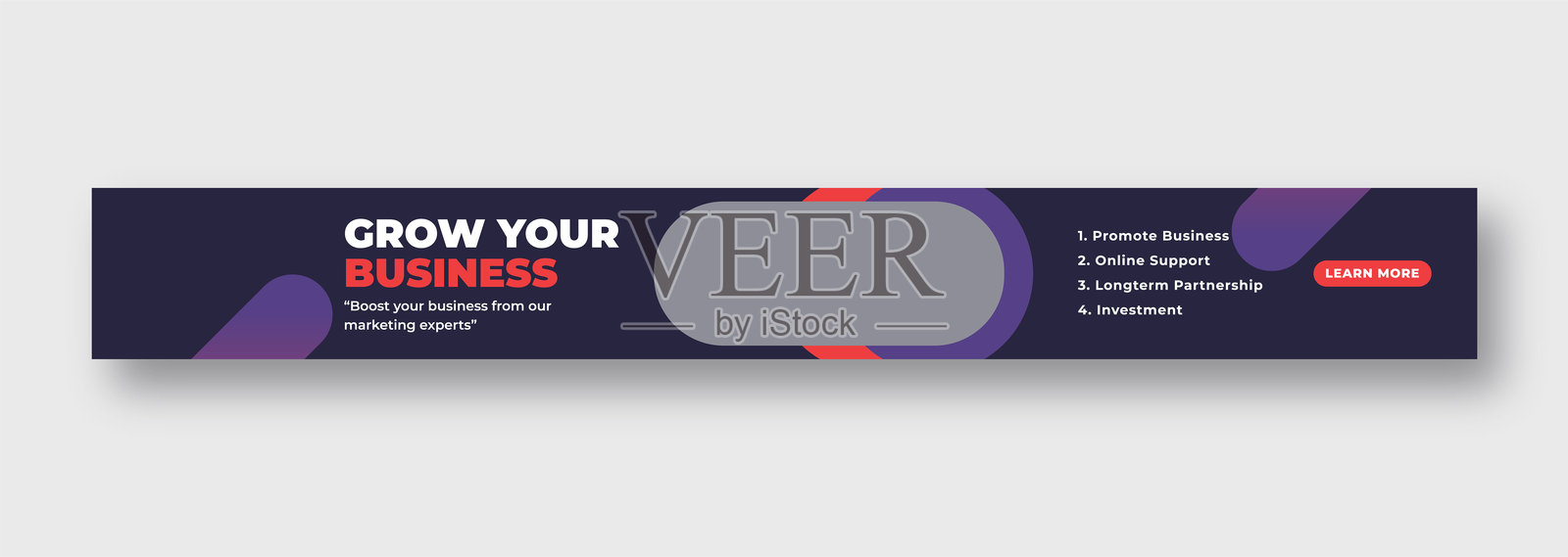 成长业务，数字营销社交媒体封面网页横幅模板插画图片素材