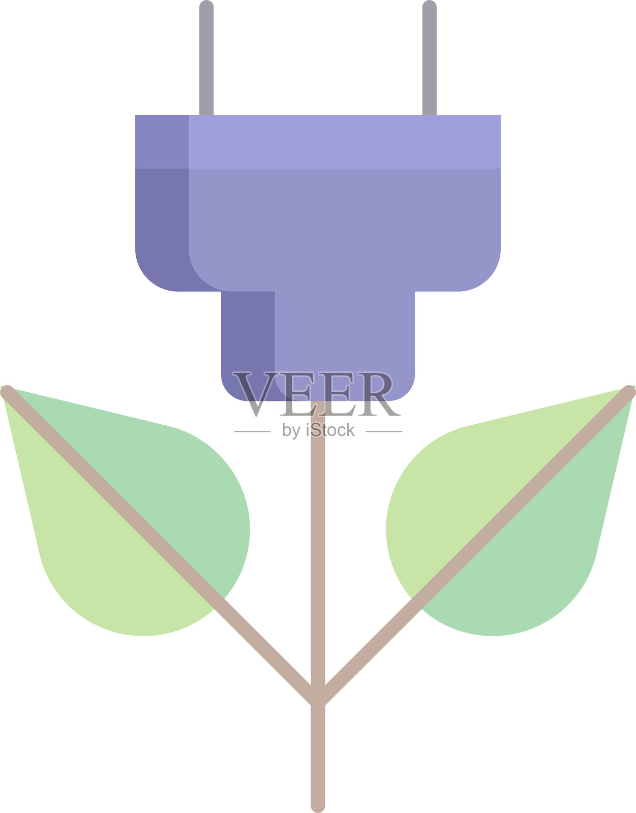 生态插头扁平图标设计插画图片素材