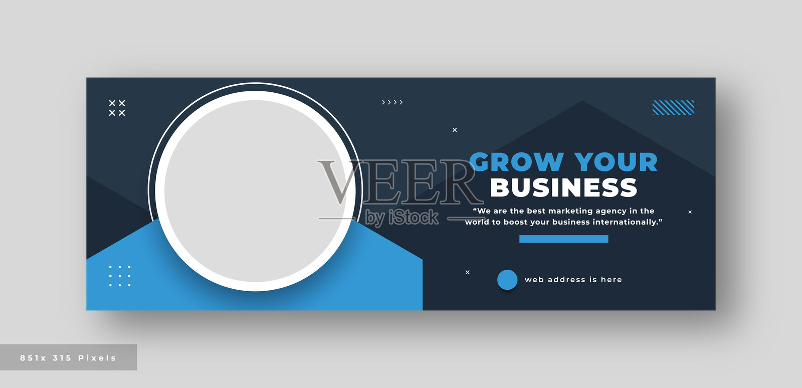 数字营销社交媒体封面网页横幅模板插画图片素材