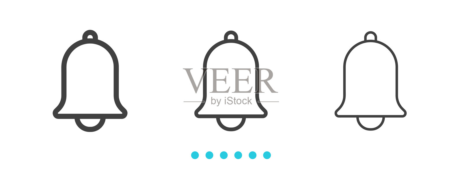 通知图标。细线图标矢量图插画图片素材