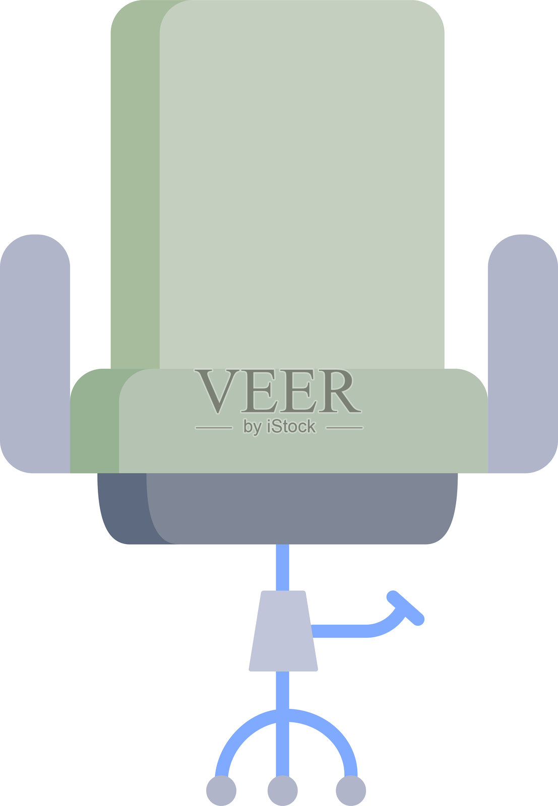 办公椅扁平图标设计插画图片素材