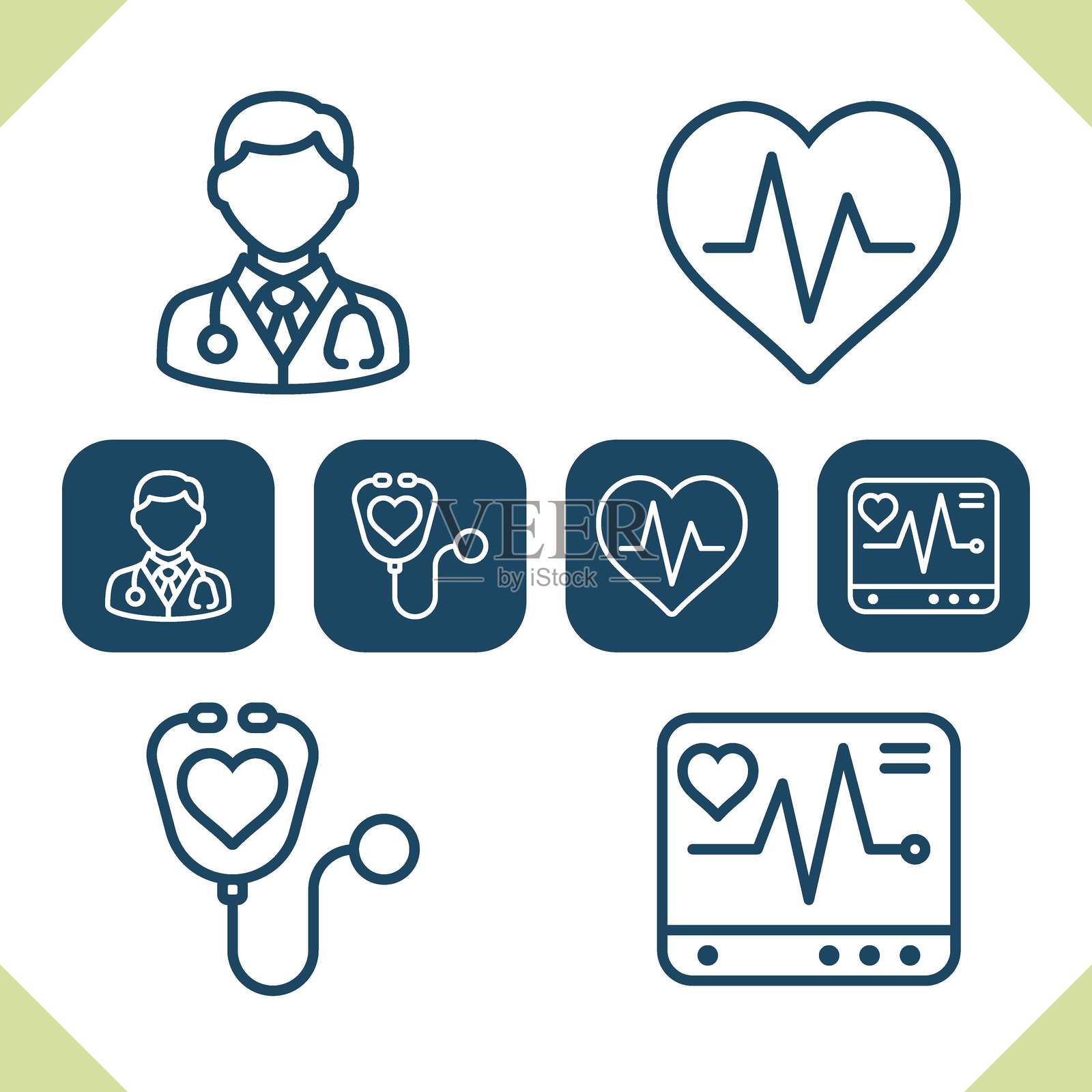 心脏病学图标插画图片素材