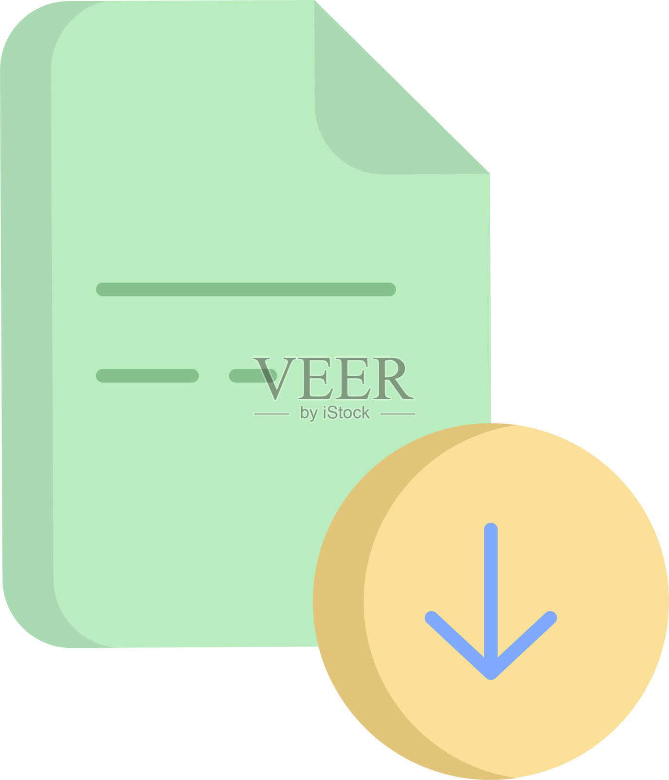 下载文件扁平图标设计插画图片素材