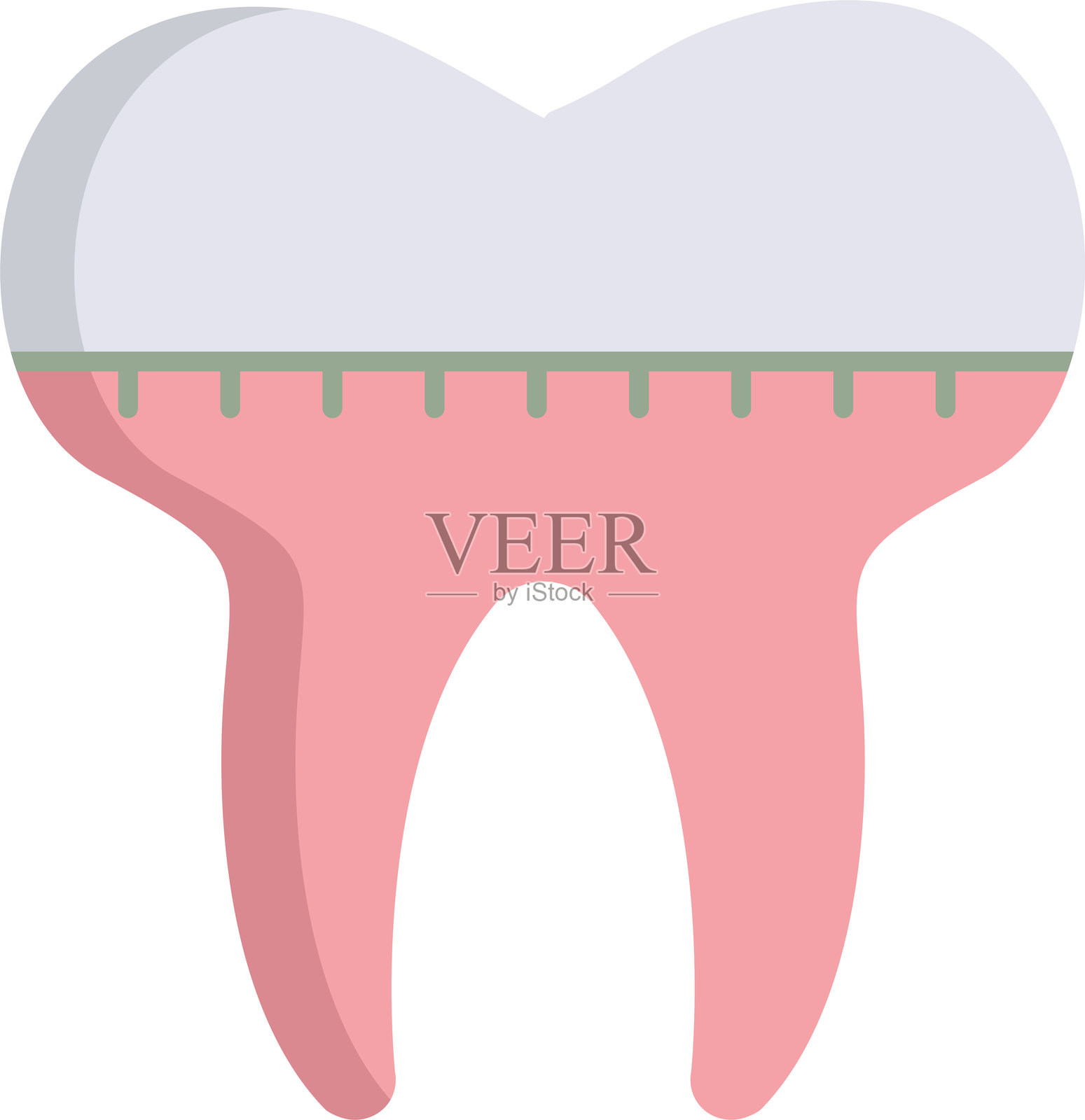 牙套扁平图标设计插画图片素材