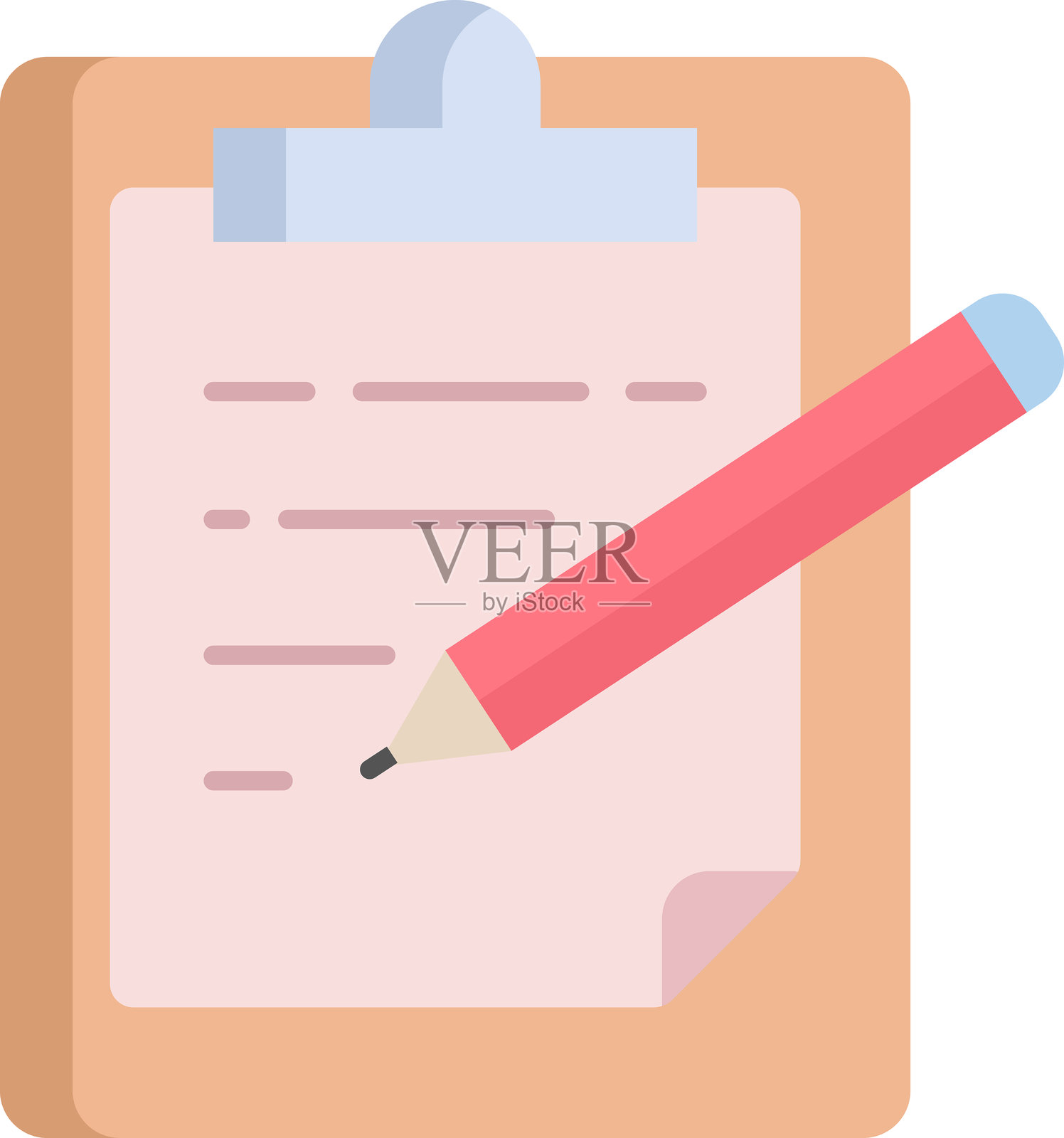 笔记扁平图标设计插画图片素材