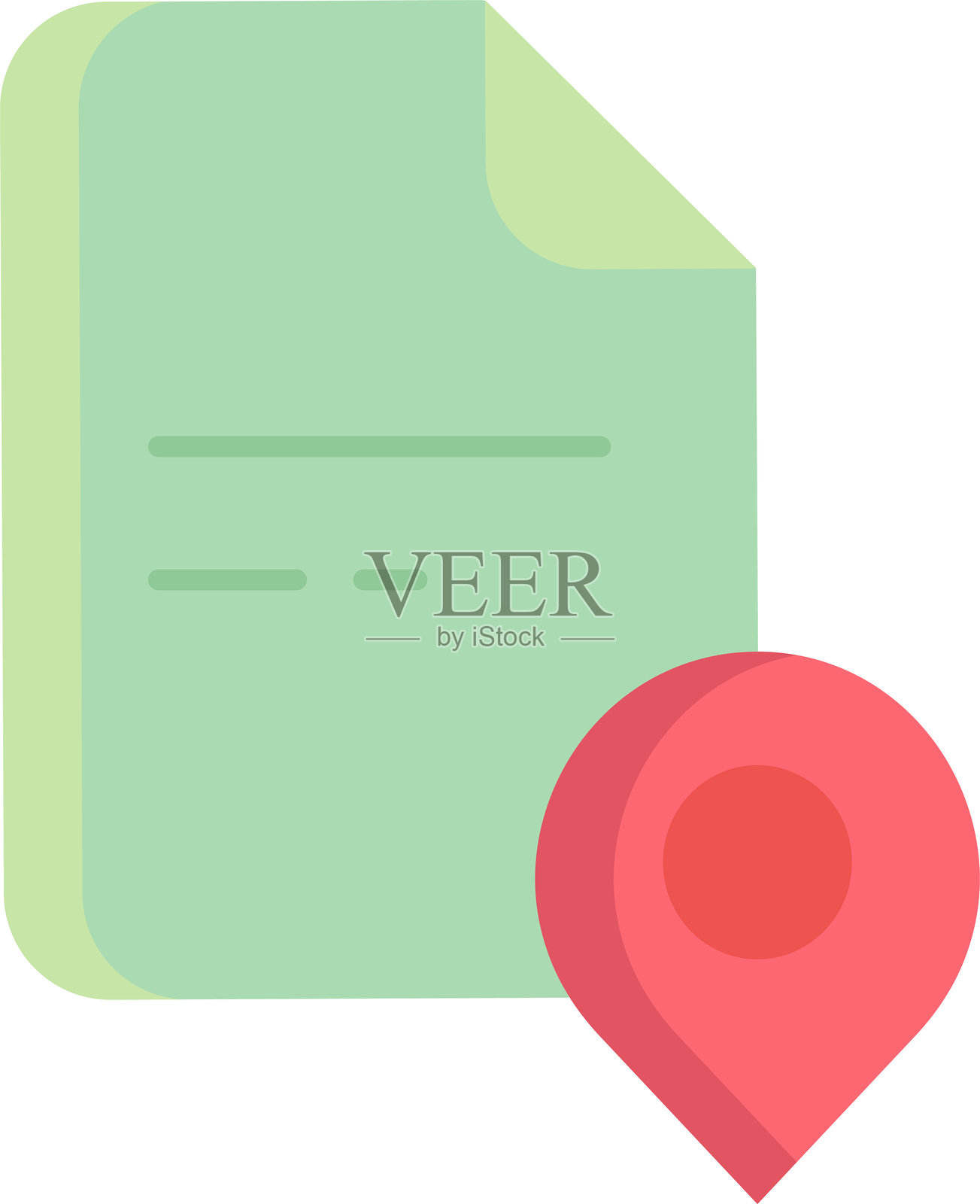 位置扁平图标设计插画图片素材