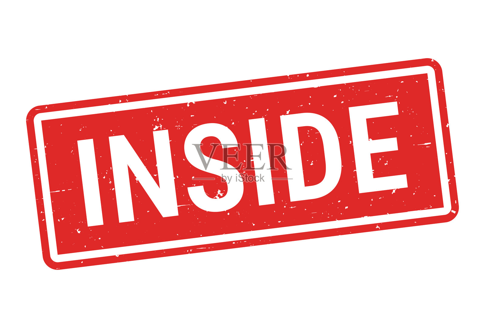 内部 - 红色橡胶印章在白色背景上插画图片素材