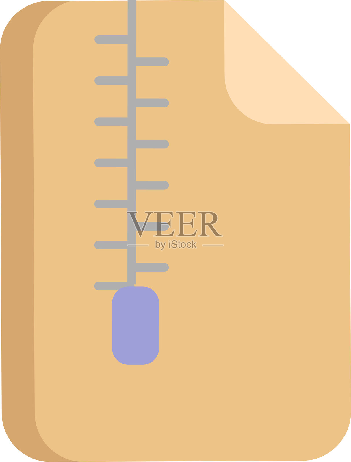 压缩文件扁平图标设计插画图片素材