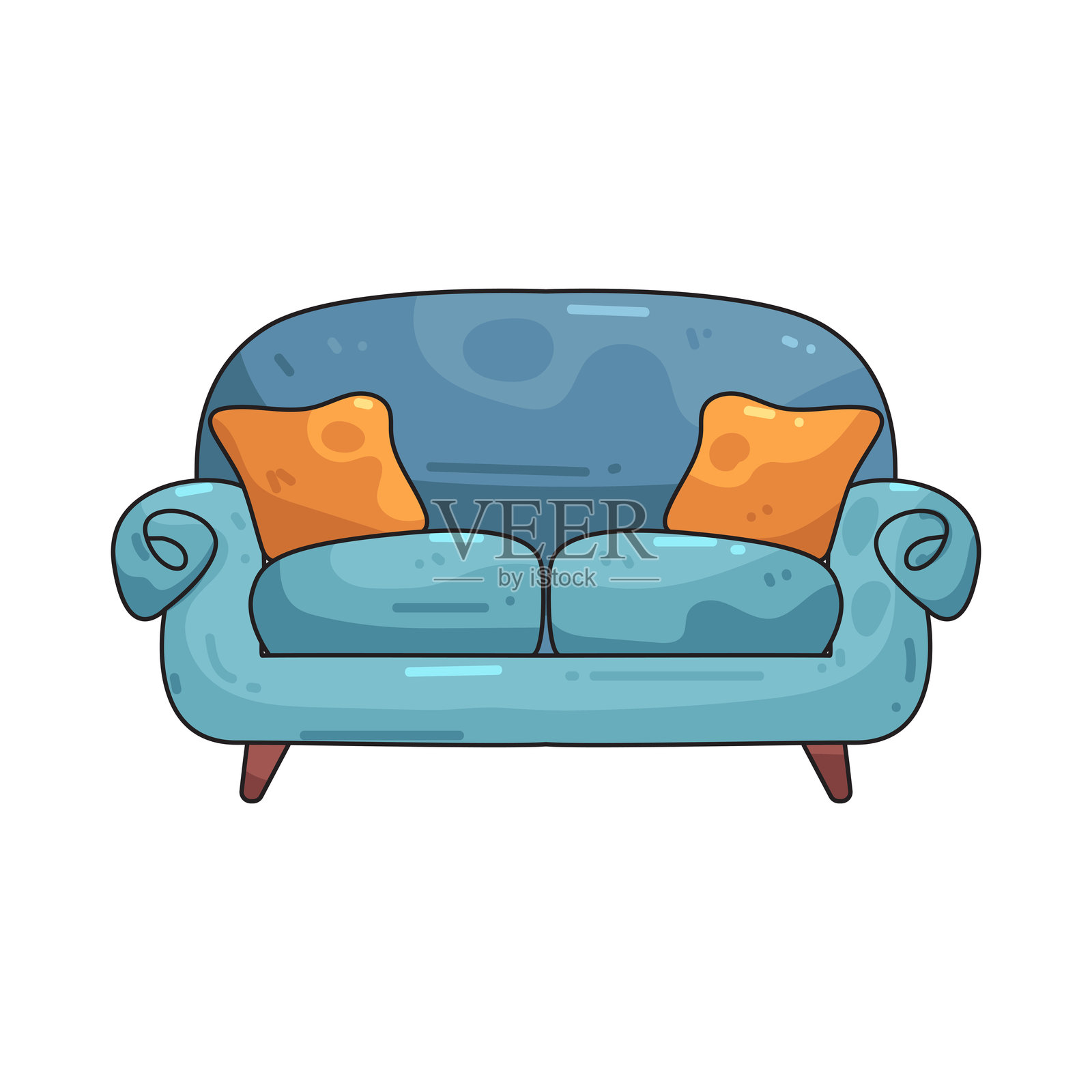 沙发插画图片素材