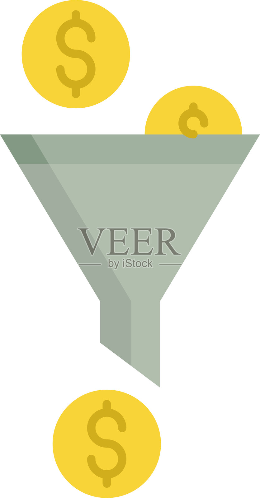 漏斗商业扁平图标设计插画图片素材