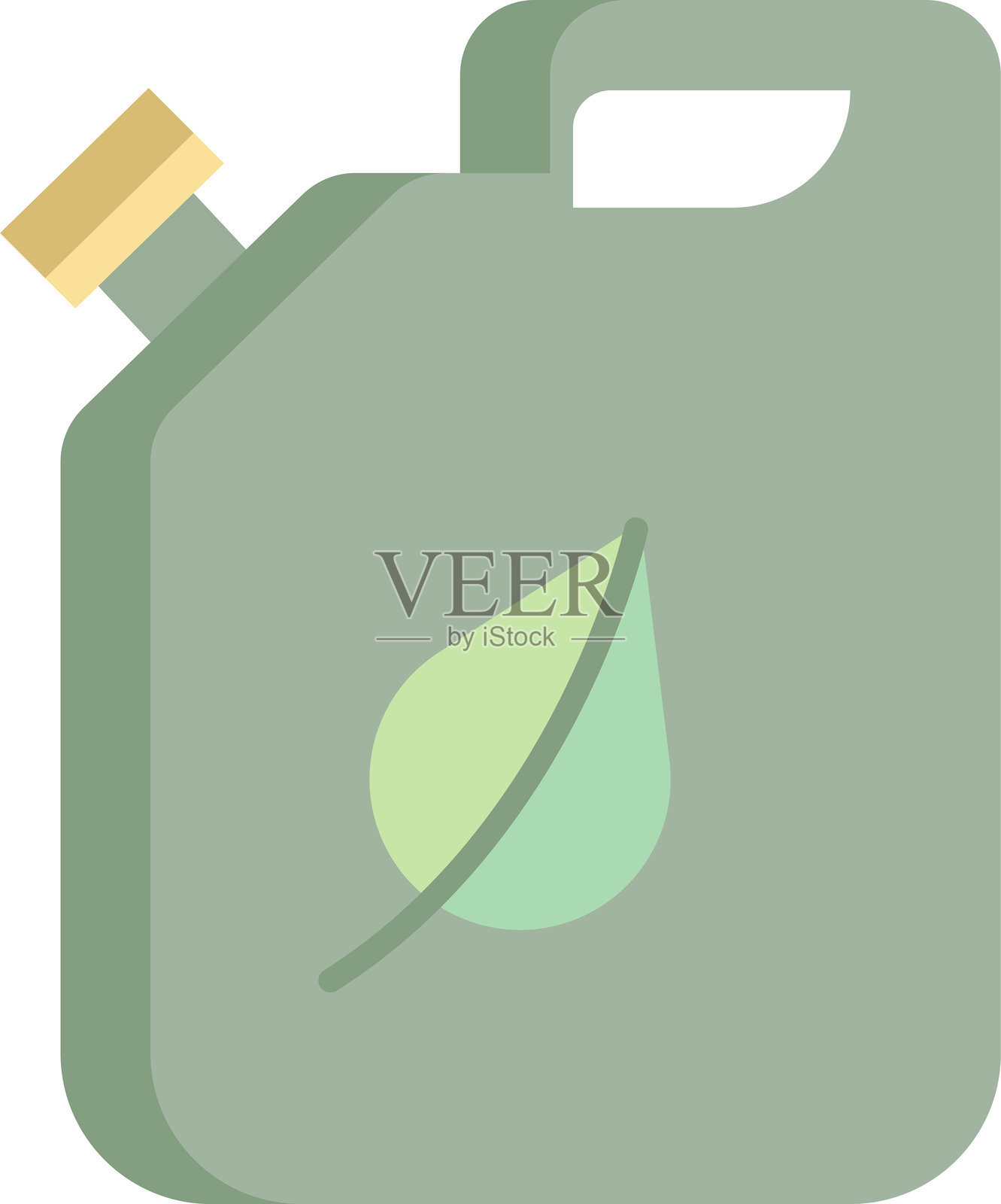 生物燃料扁平图标设计插画图片素材