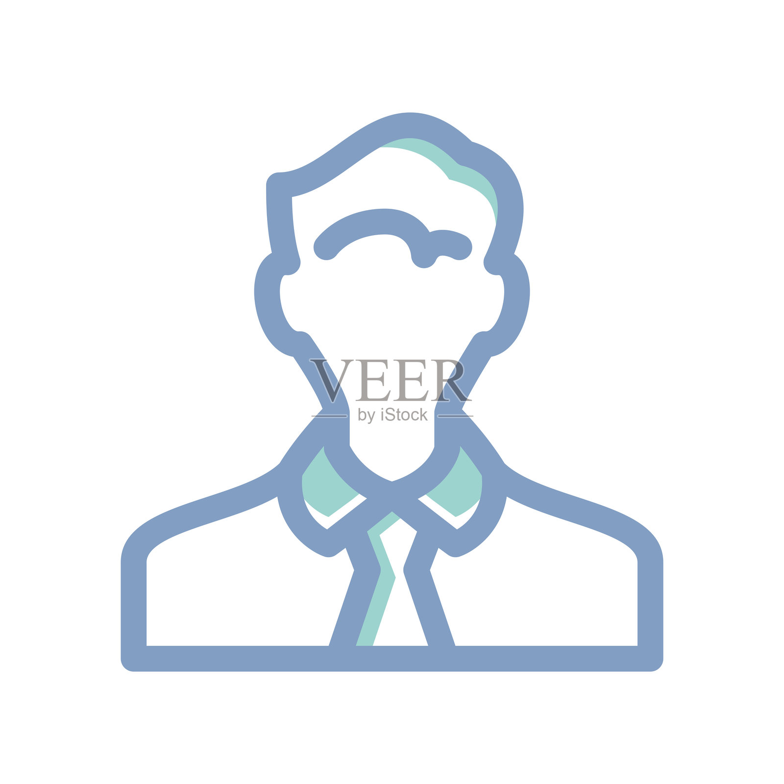 一个简单的图标，展示办公室工作人员插画图片素材