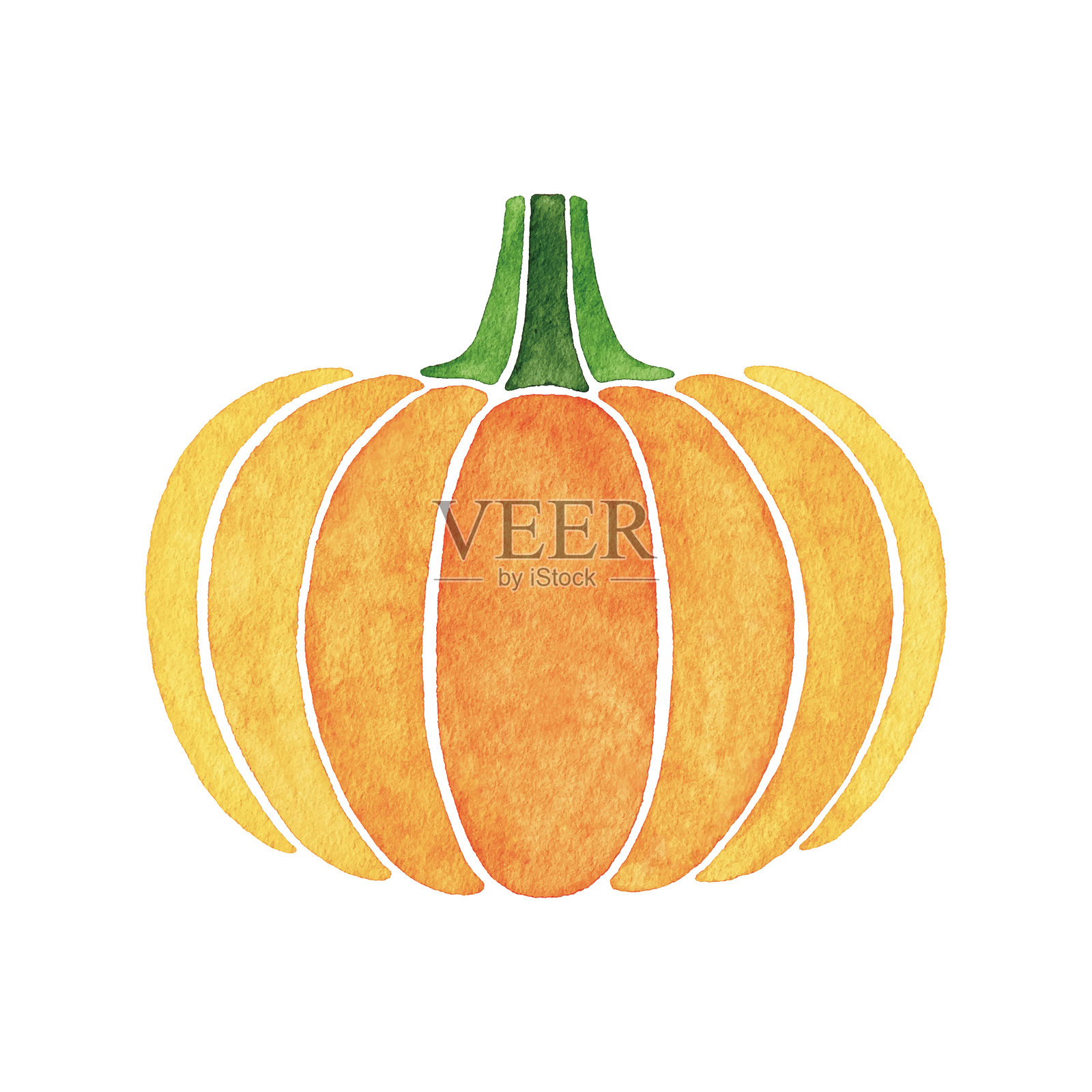 简单的秋季水彩南瓜插画图片素材