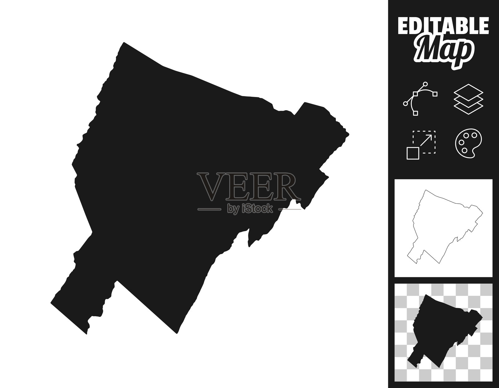 西弗吉尼亚州哈迪县的可编辑设计地图插画图片素材