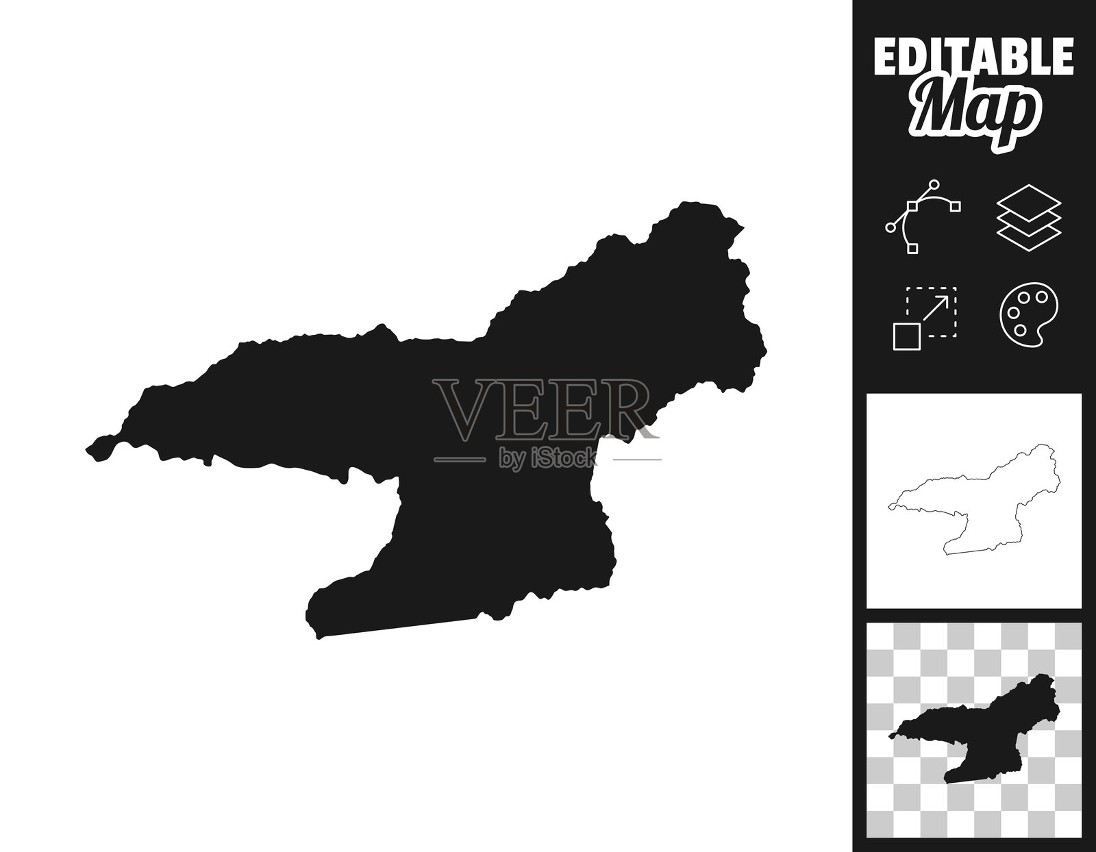北卡罗来纳州斯温县设计用地图。易于编辑。插画图片素材