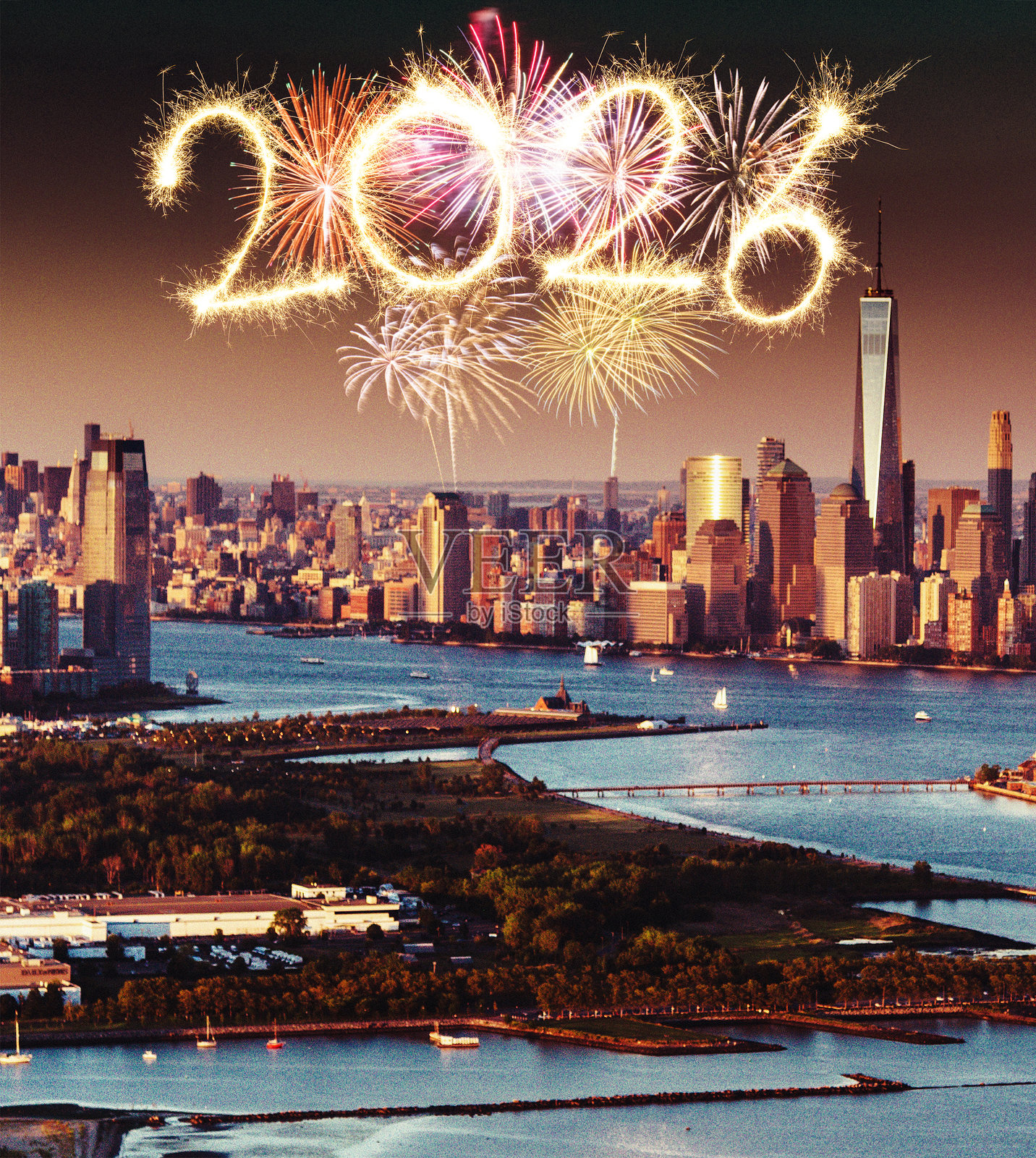 2026年纽约市的新年夜照片摄影图片