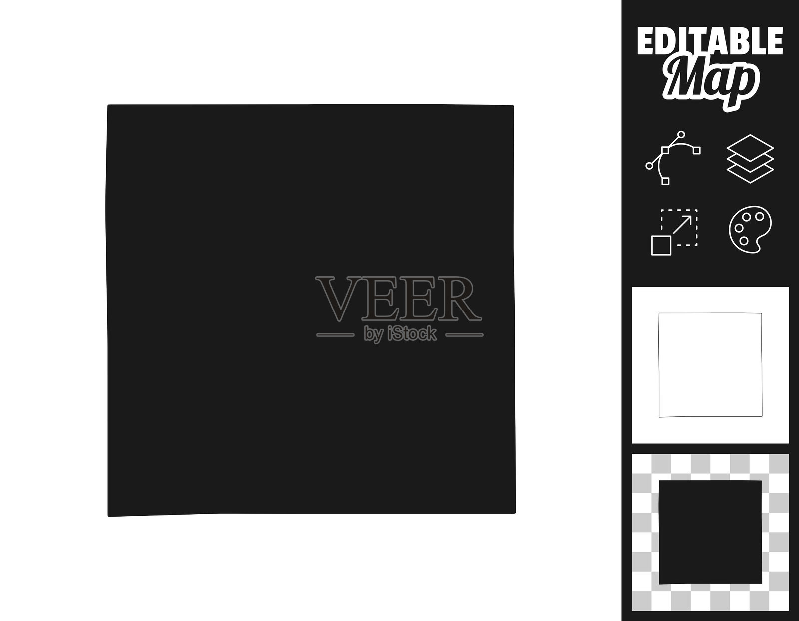威斯康星州沃尔沃斯县的设计地图。易于编辑。插画图片素材