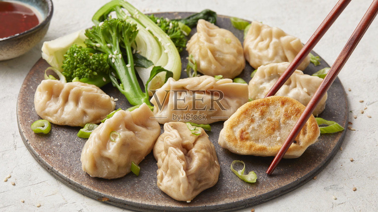 素食饺子照片摄影图片