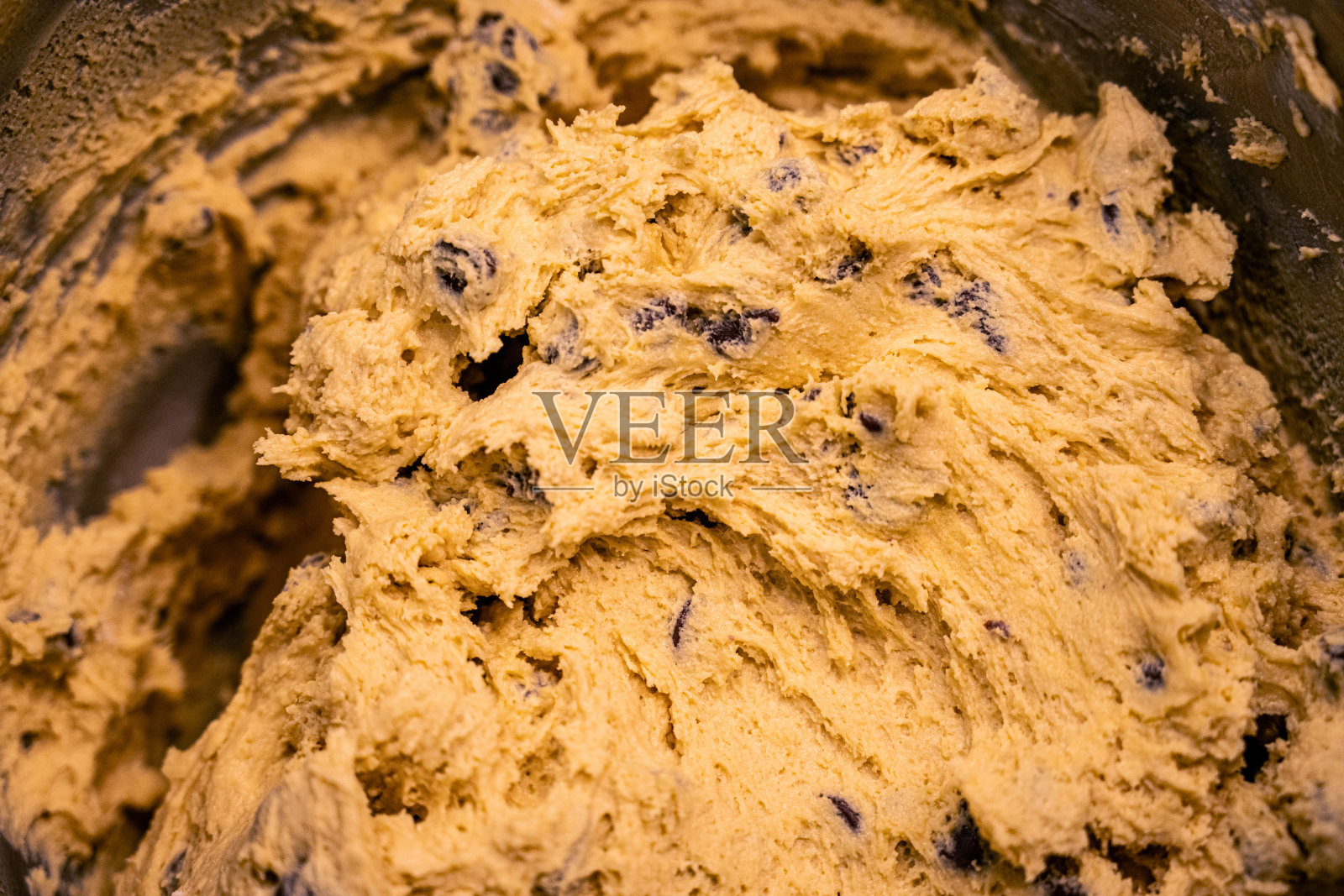 巧克力碎片饼干面团照片摄影图片