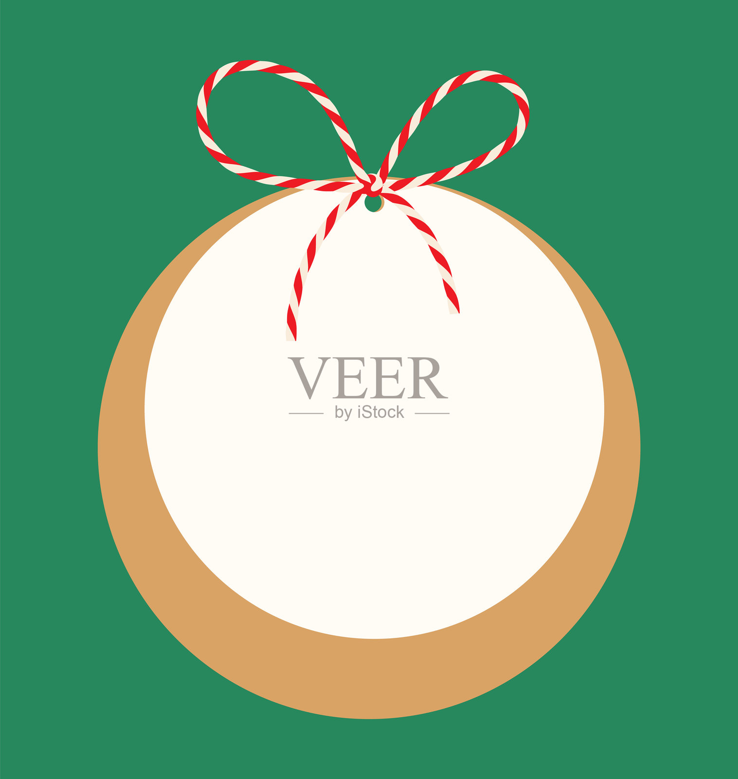 圣诞纸质牛皮标签插画图片素材