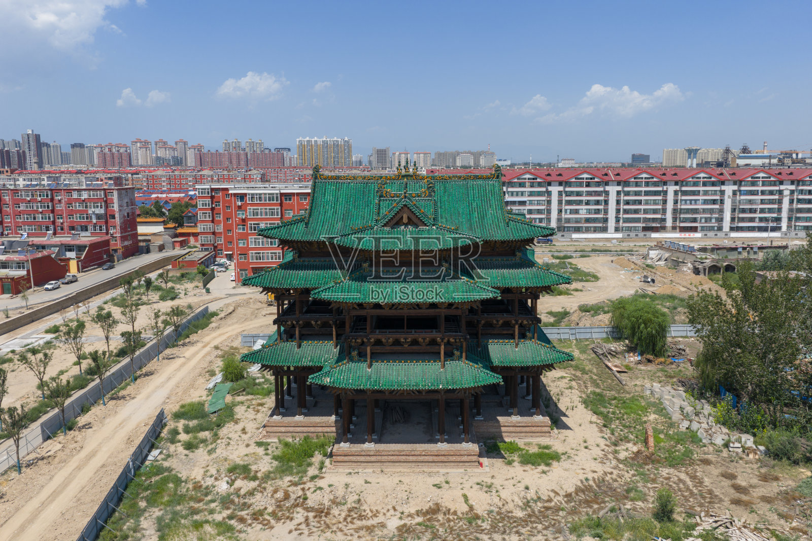 中国山西省小义市城隍庙的建筑照片摄影图片