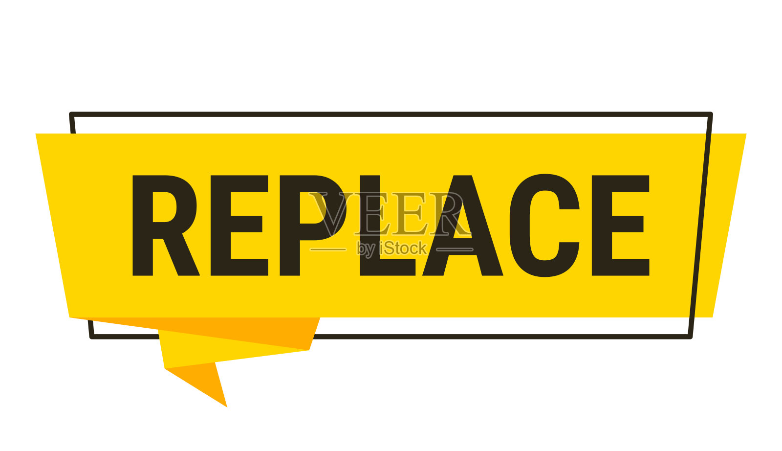 白色背景上的黄色对话气泡插画图片素材