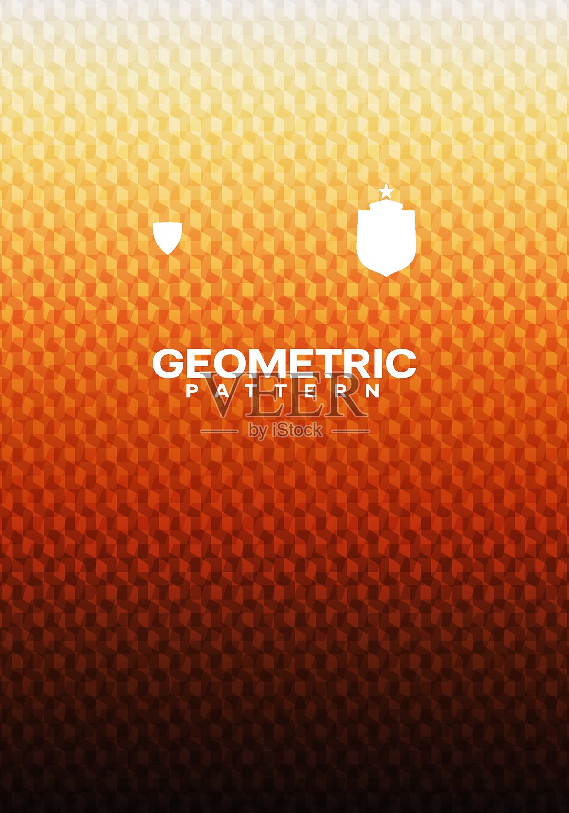 渐变背景的几何图案插画图片素材