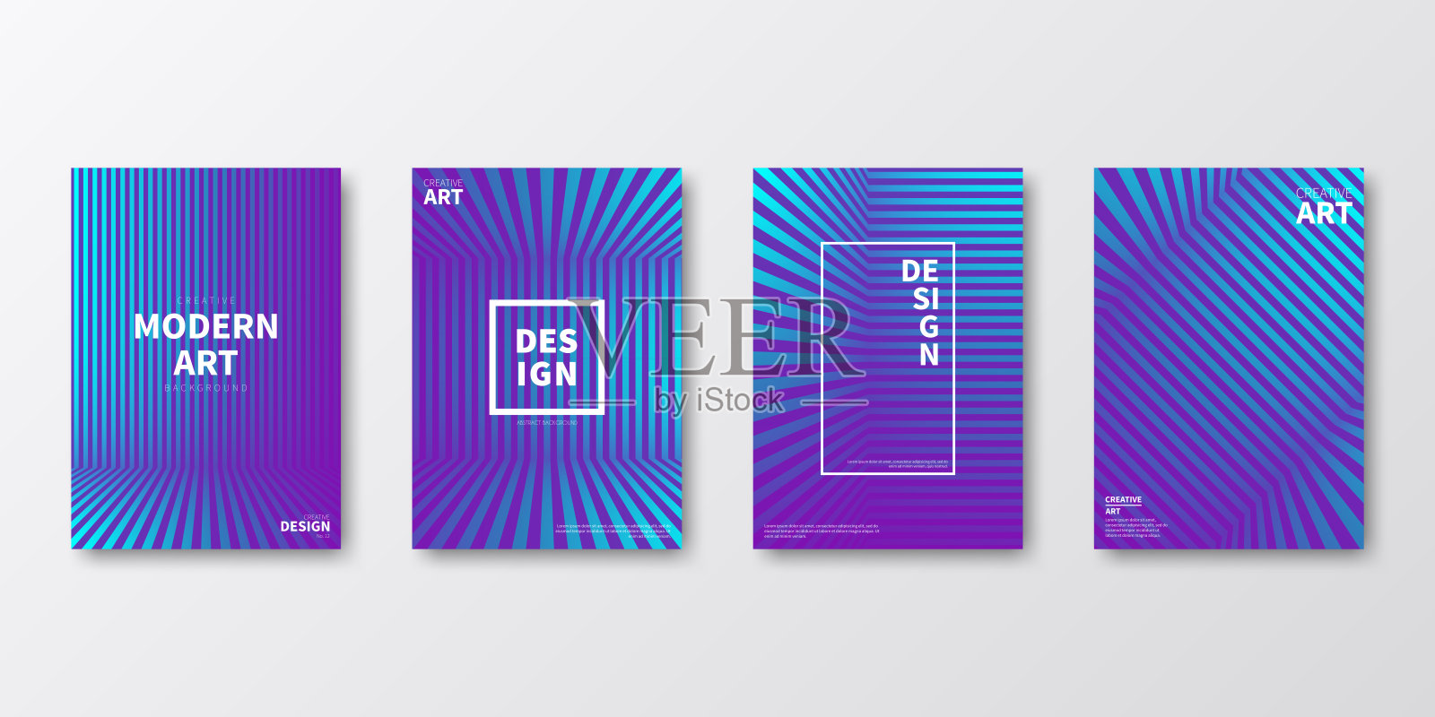 宣传册模板布局，蓝色封面设计，商业年度报告，传单，杂志插画图片素材