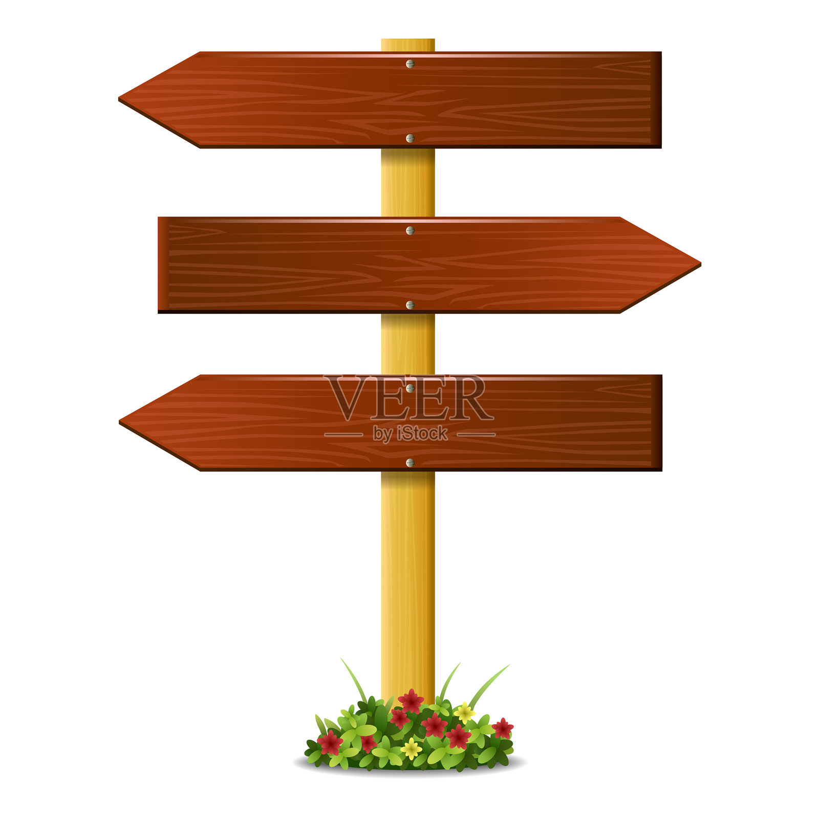 木制标志矢量插图插画图片素材