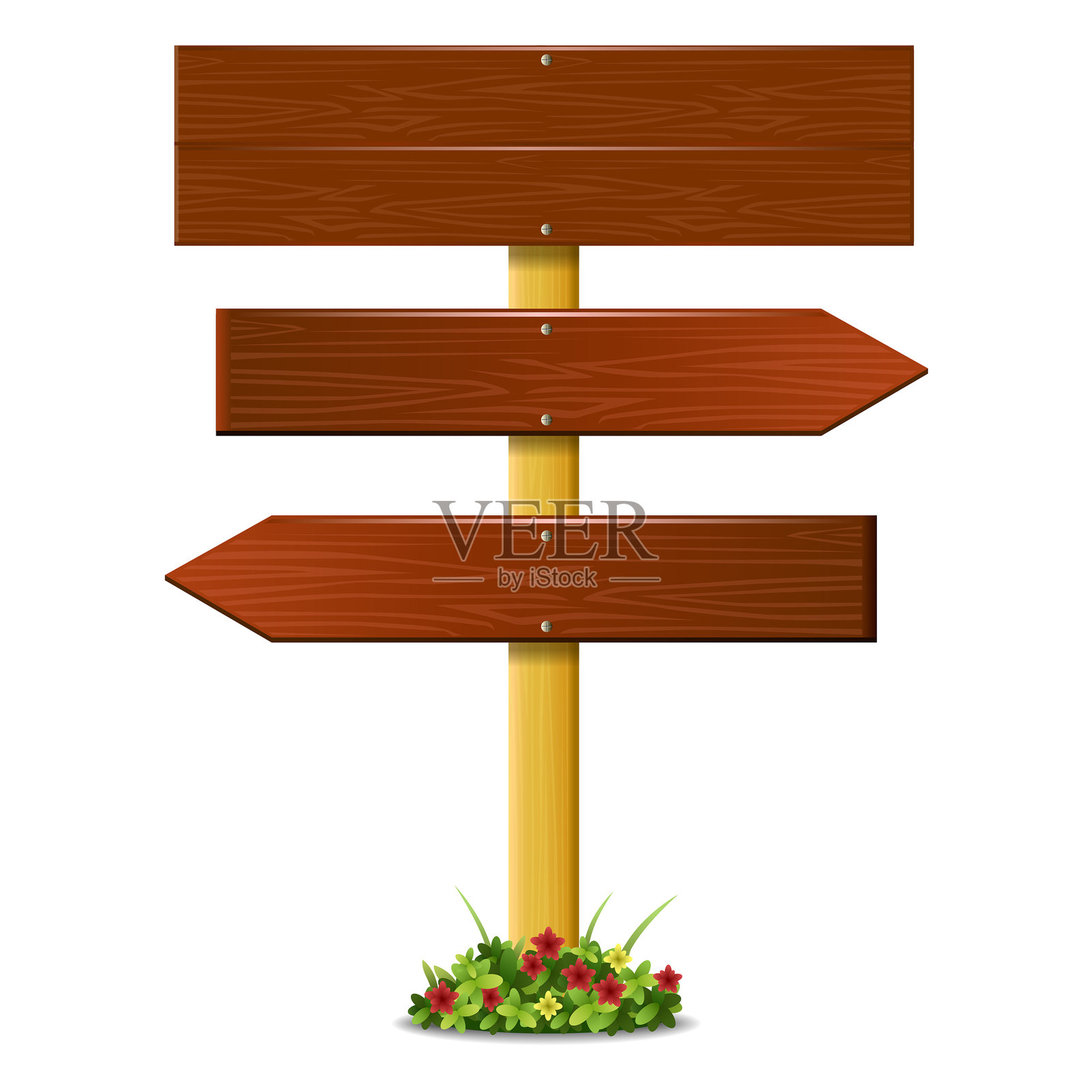 木制标志矢量设计插画图片素材