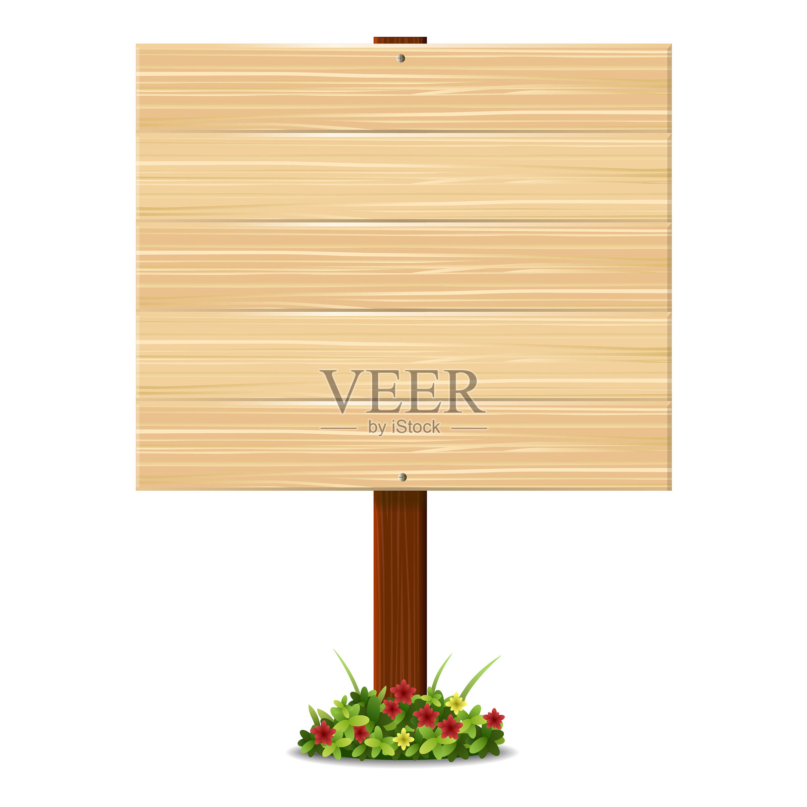 木制指示牌插画图片素材