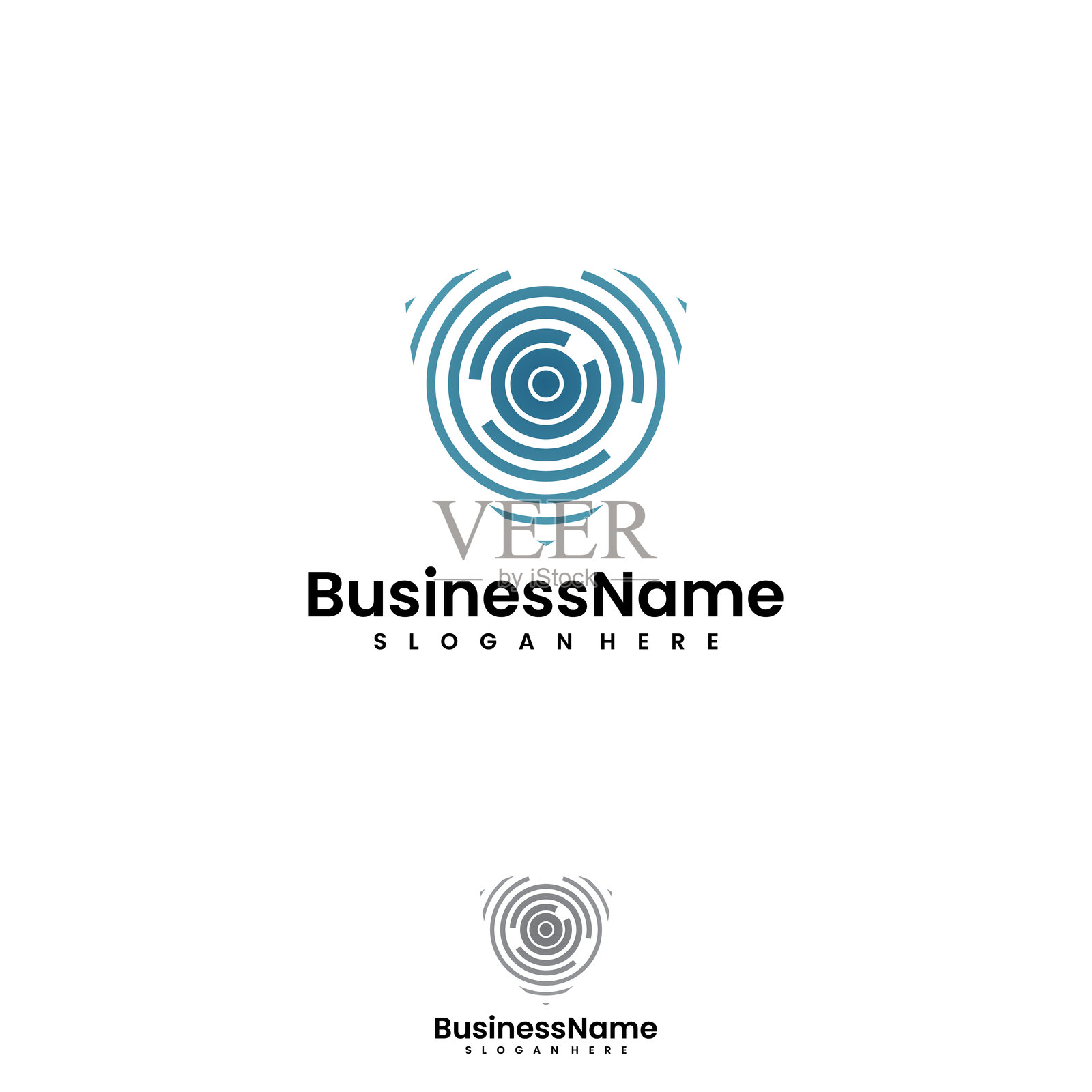 高盾安全扫描仪公司标志设计模板插画图片素材