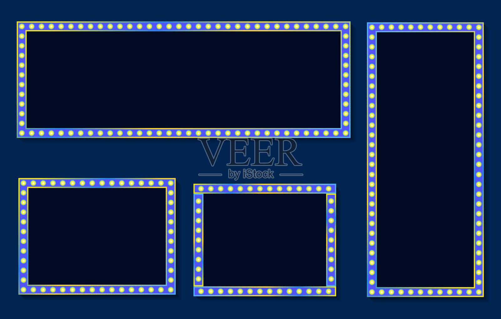 蓝光框架矢量插图插画图片素材