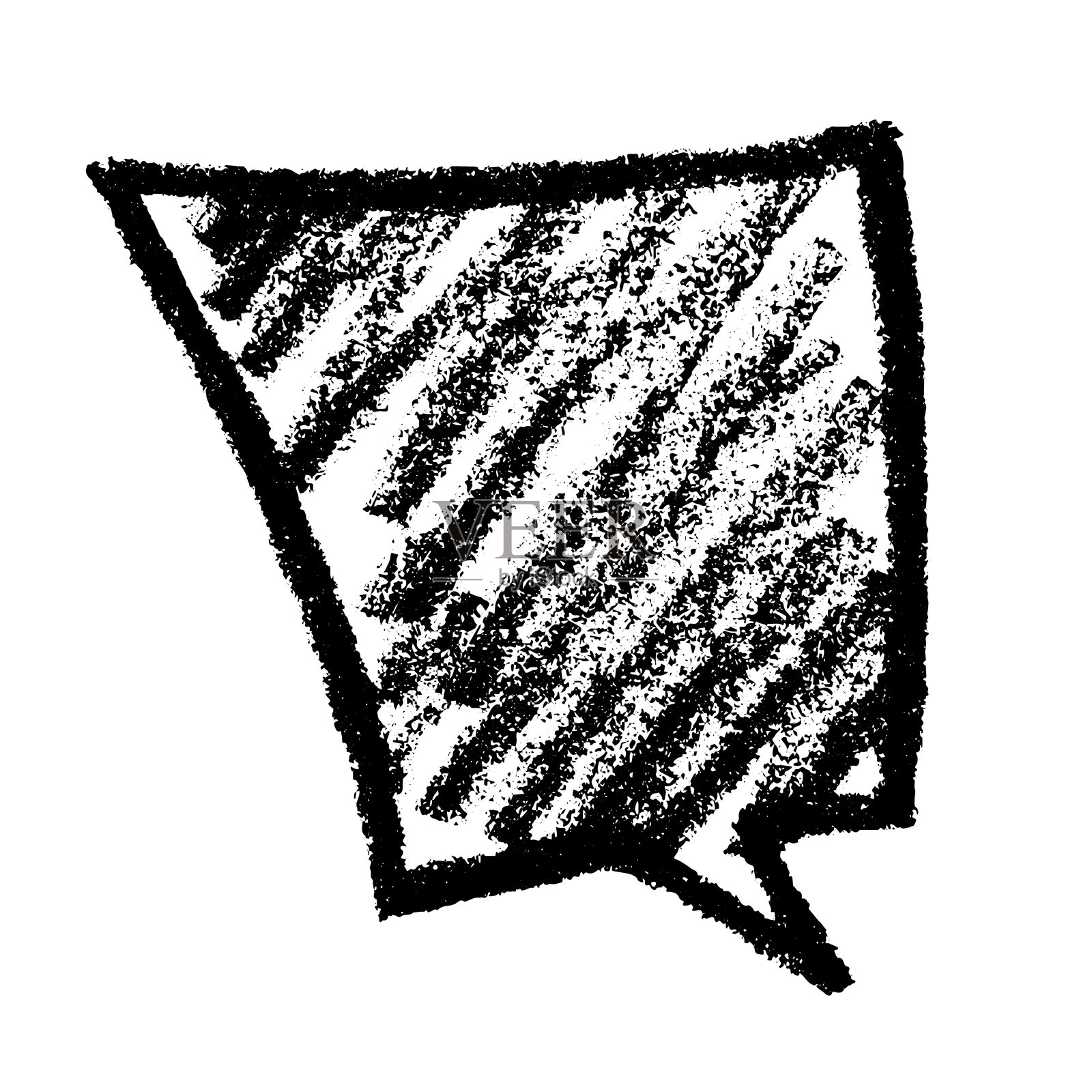 手绘对话框 空白消息框 适用于横幅、价格标签、贴纸和设计的文本框边框插画图片素材