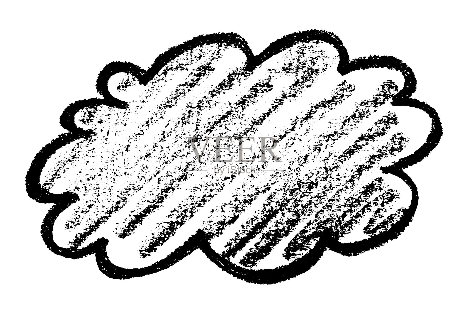 手绘对话框 空白消息框 适用于横幅、价格标签、贴纸和设计的文本框边框插画图片素材