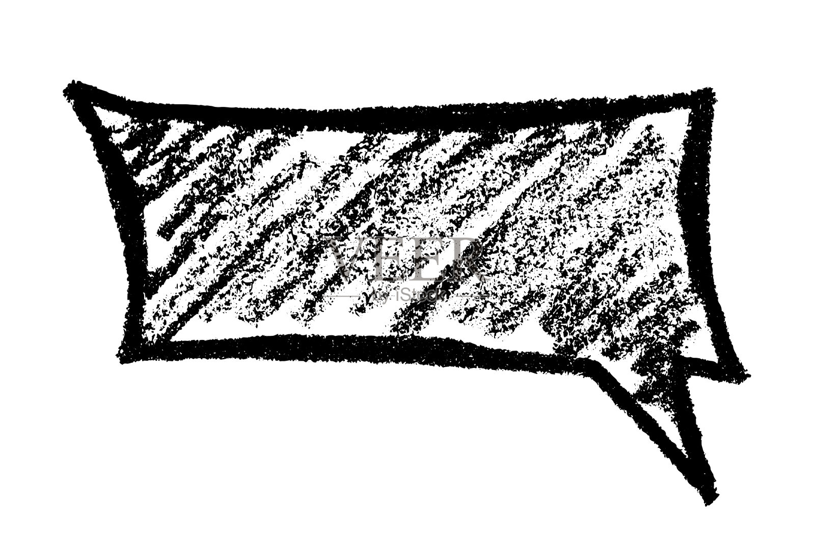 手绘对话框 空白消息框 文本框 适用于横幅、价格标签、贴纸和设计插画图片素材