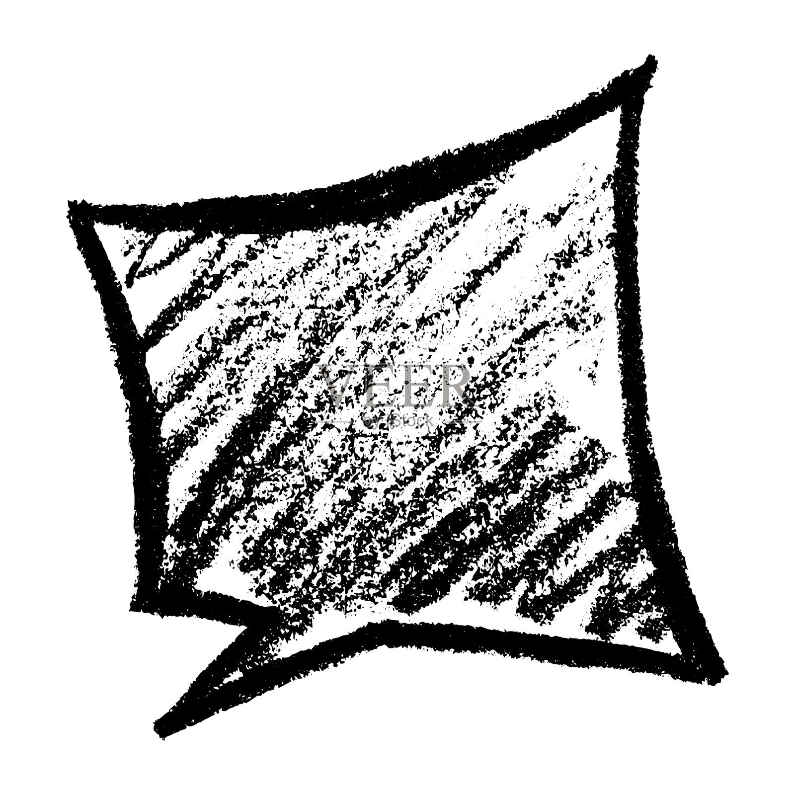 手绘对话框 空白消息框 文本框 适用于横幅、价格标签、贴纸和设计插画图片素材