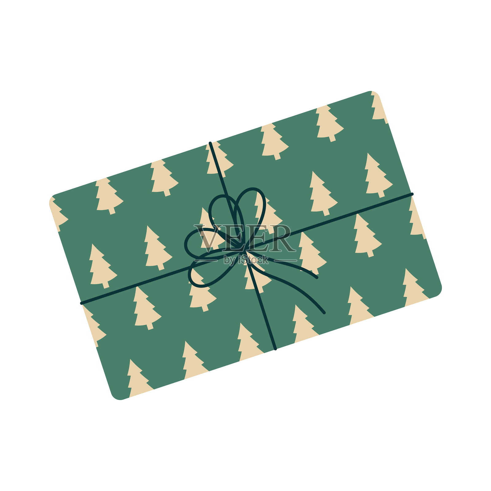 五彩缤纷的圣诞节礼品盒，带有丝带和图案插画图片素材