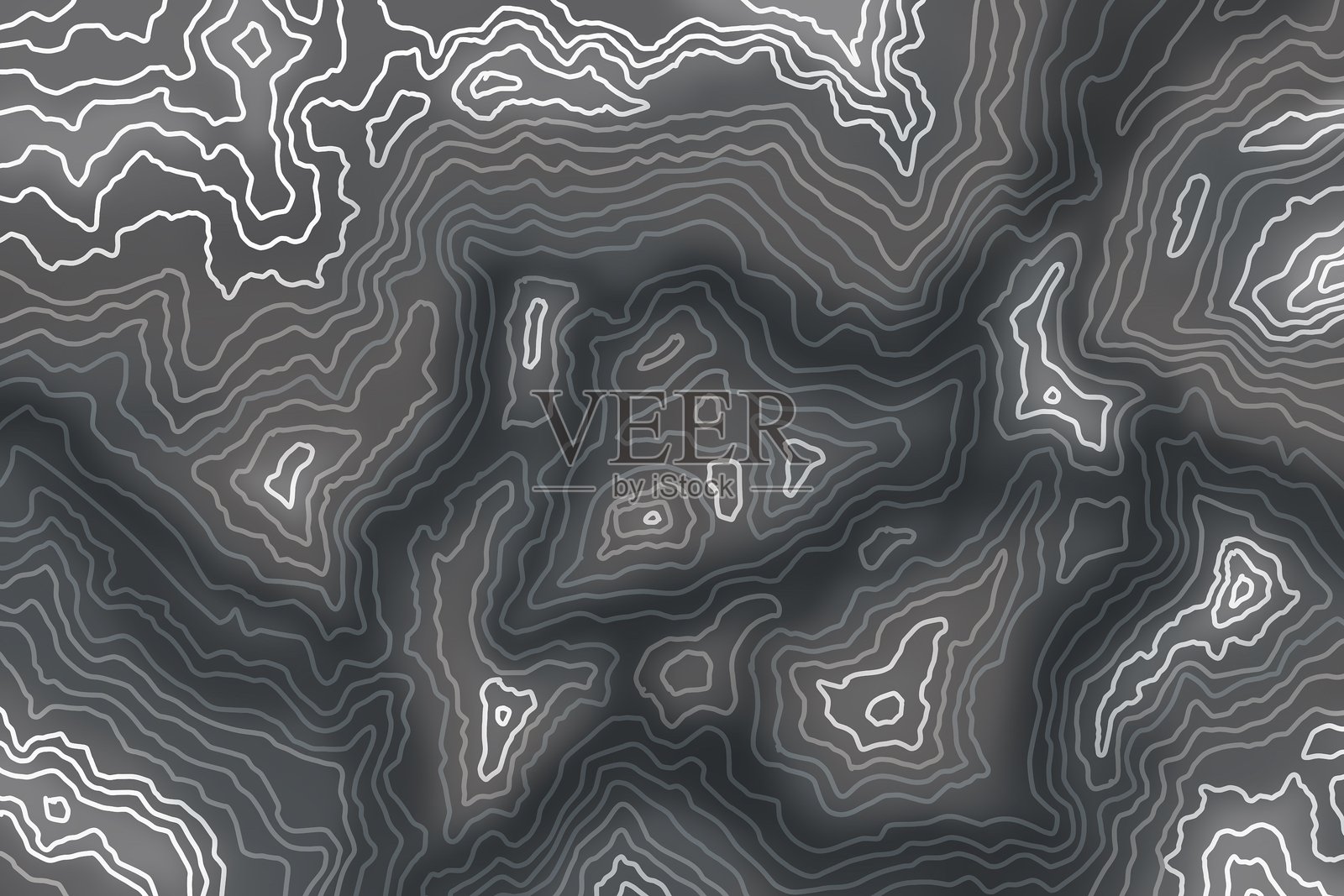 黑色壁纸上的地形图等高线表面插画图片素材