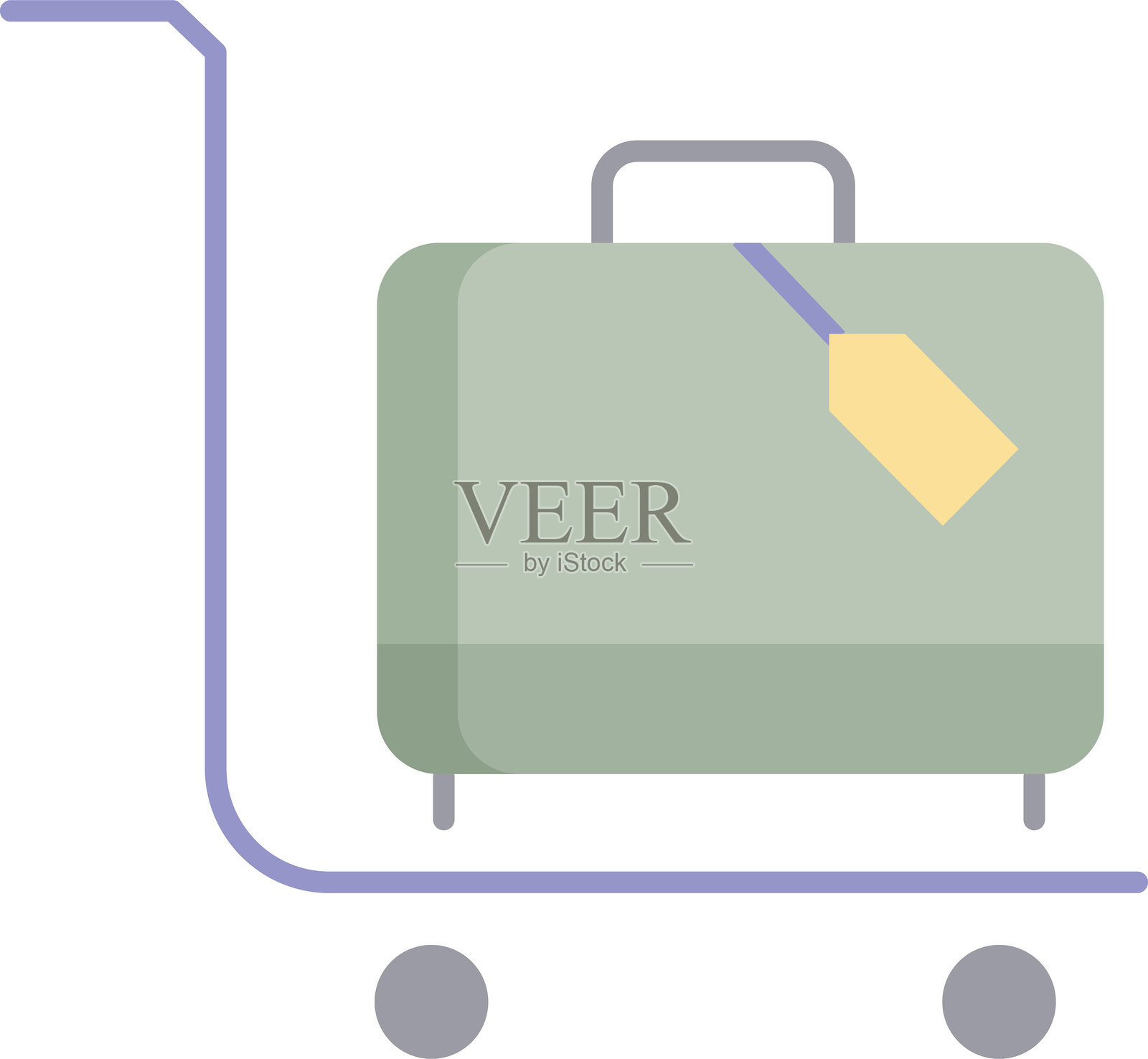 手推车扁平图标设计插画图片素材