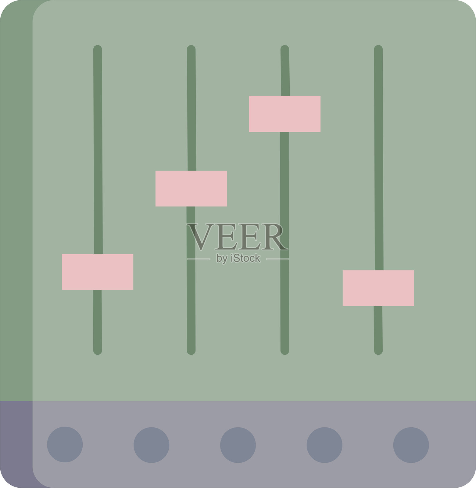 音乐控制扁平图标设计插画图片素材