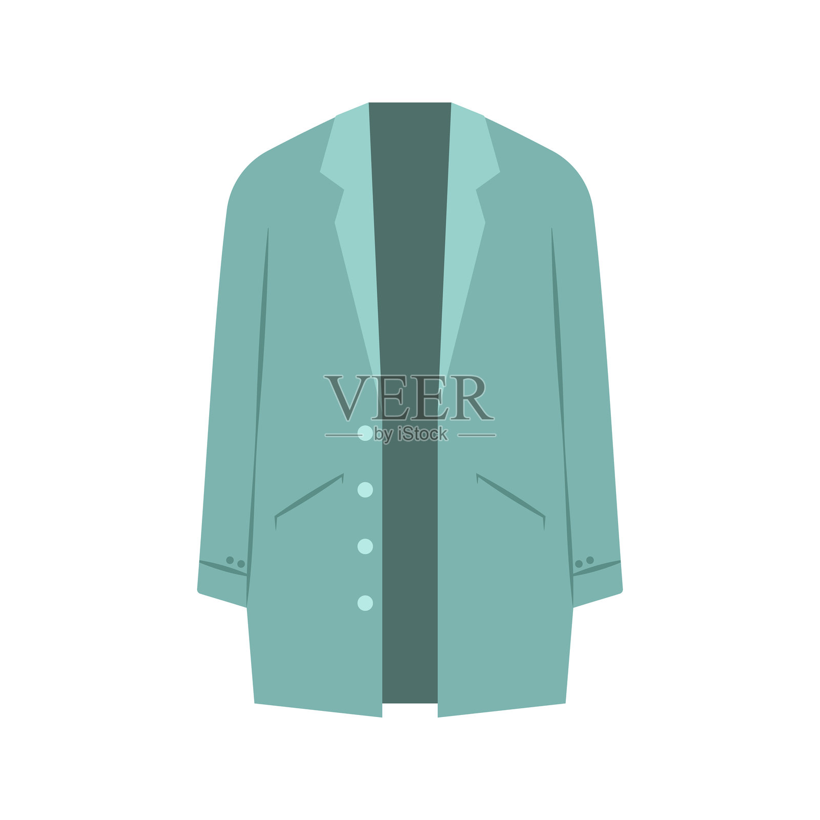 不同风格的温暖冬季服装和外套插画图片素材