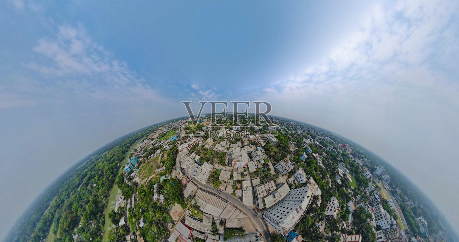 马达里普尔萨达的鸟瞰图照片摄影图片