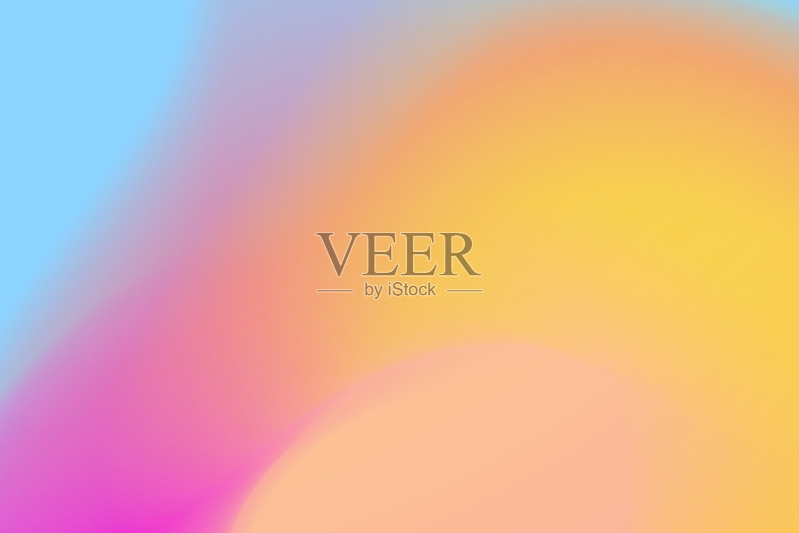 抽象的彩色桃粉色、黄色和蓝色渐变背景照片摄影图片